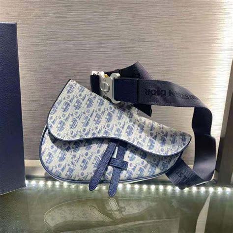 blue dior oblique kasuri jacquard|saddle wallet pouch dior.